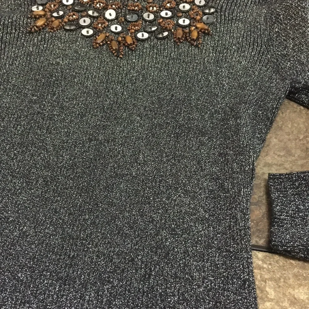 Lauren Michelle Beaded sweater. Size small